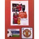 Signed glossy card of Michael Owen the Manchester United footballer.